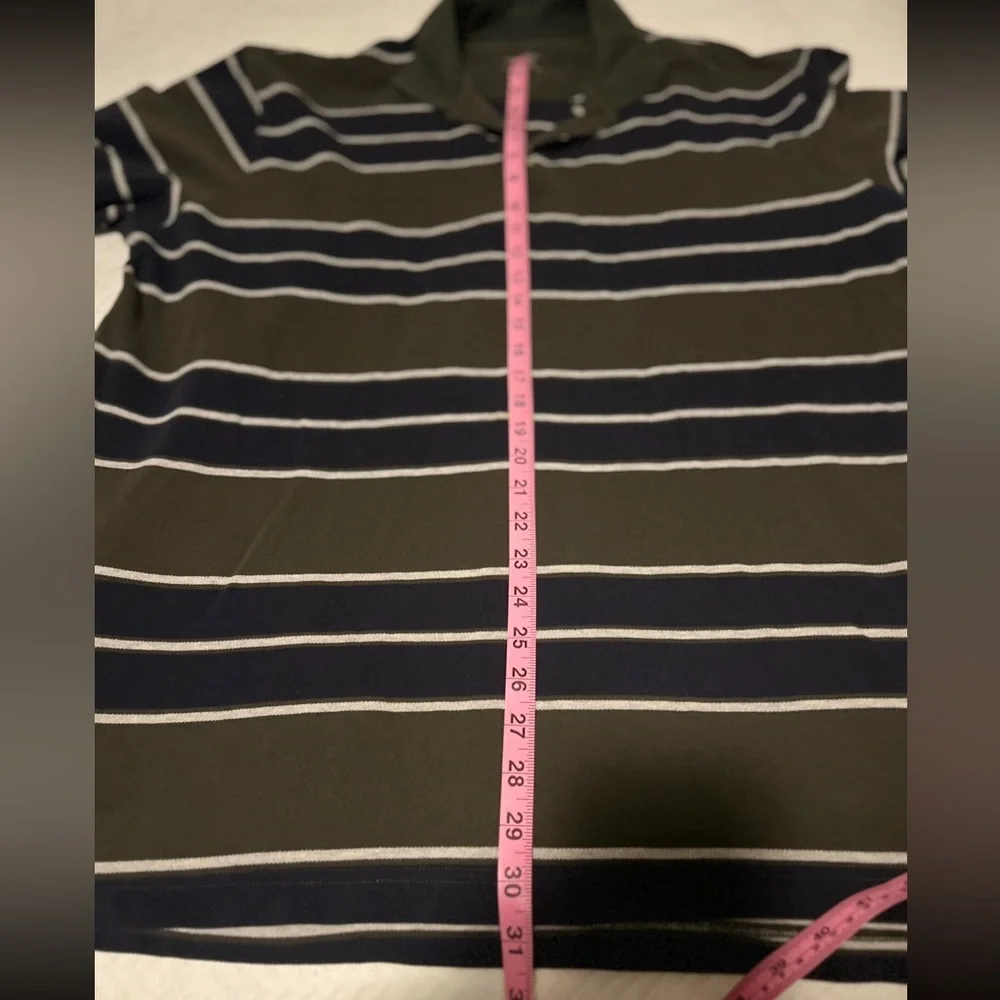 St Johns Bay Rugby Shirt Mens 2x Y2K Striped Polo Long Sleeve - Picture 5 of 5